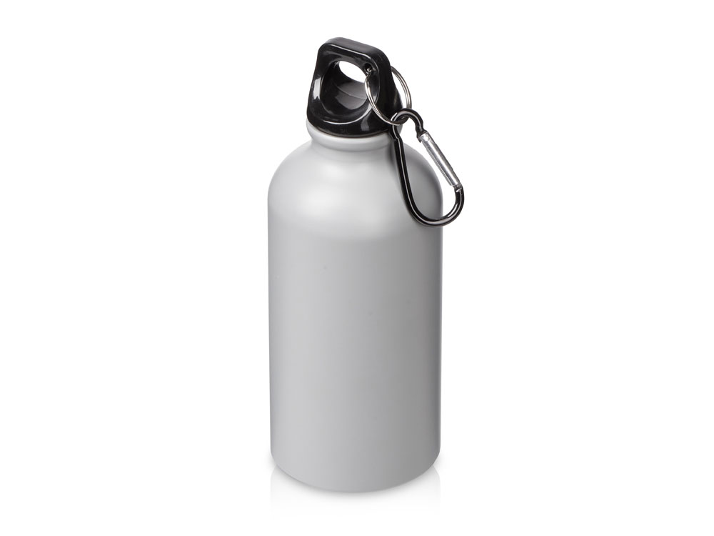 Матовая спортивная бутылка Hip S с карабином и объемом 400 мл, серый